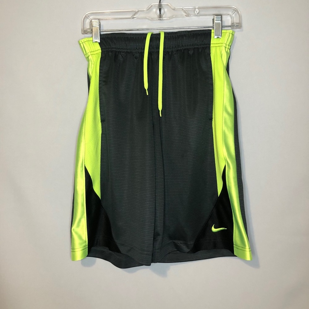 Nike Black Neon Green Boys Shorts